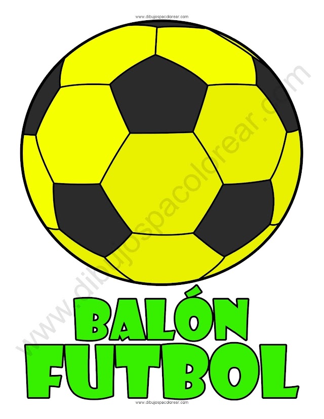balón de futbol dibujo a color o para colorear